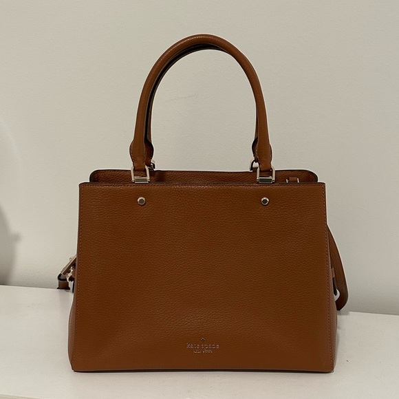 Kate Spade Leila medium brown 3 triple compartment satchel - Picture 2 of 10
